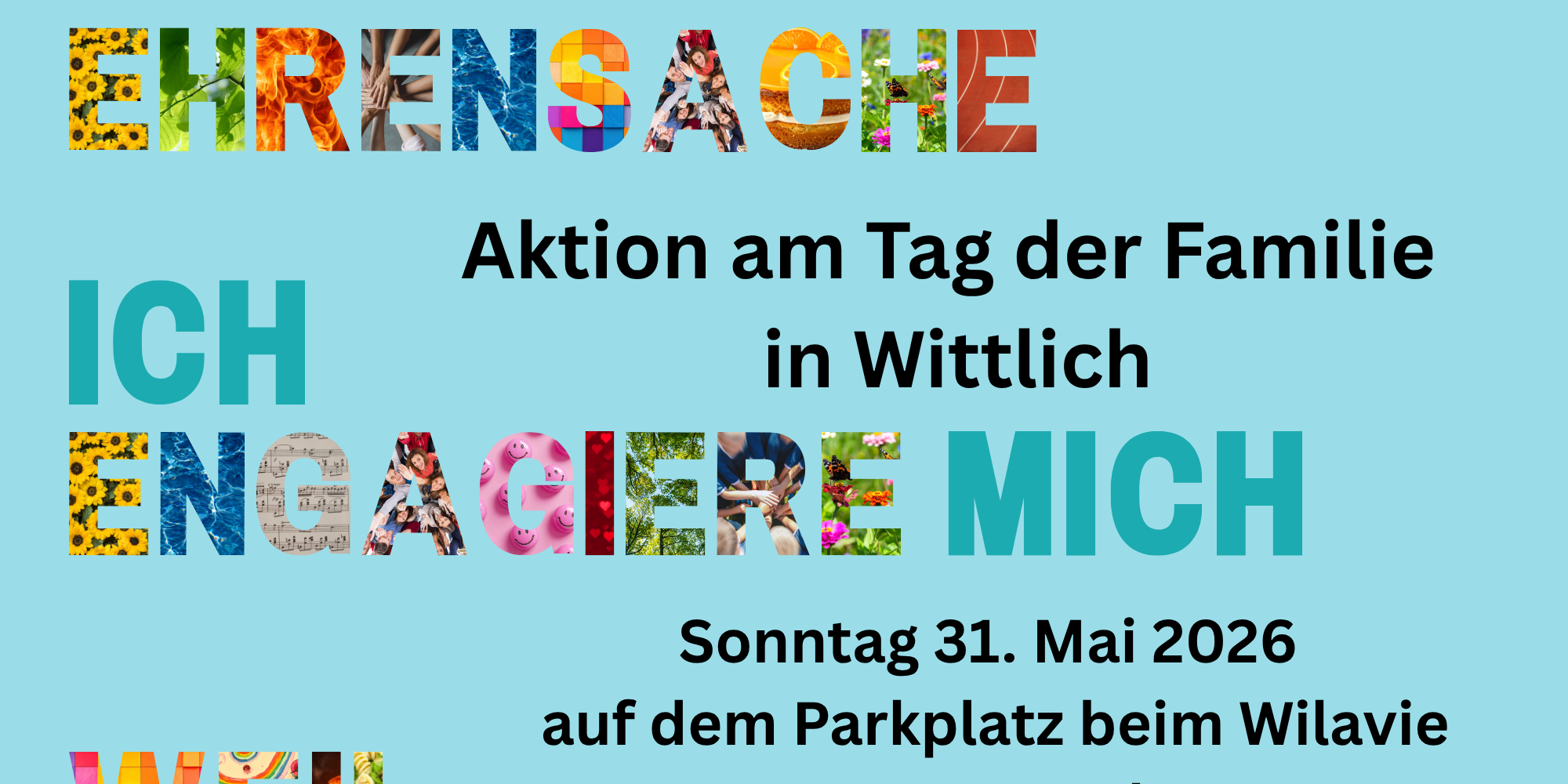 Aktion am Tag der Familie in Wittlich am 31 Mai 2026 Ist doch Ehrensache Ich engagiere mich, weil