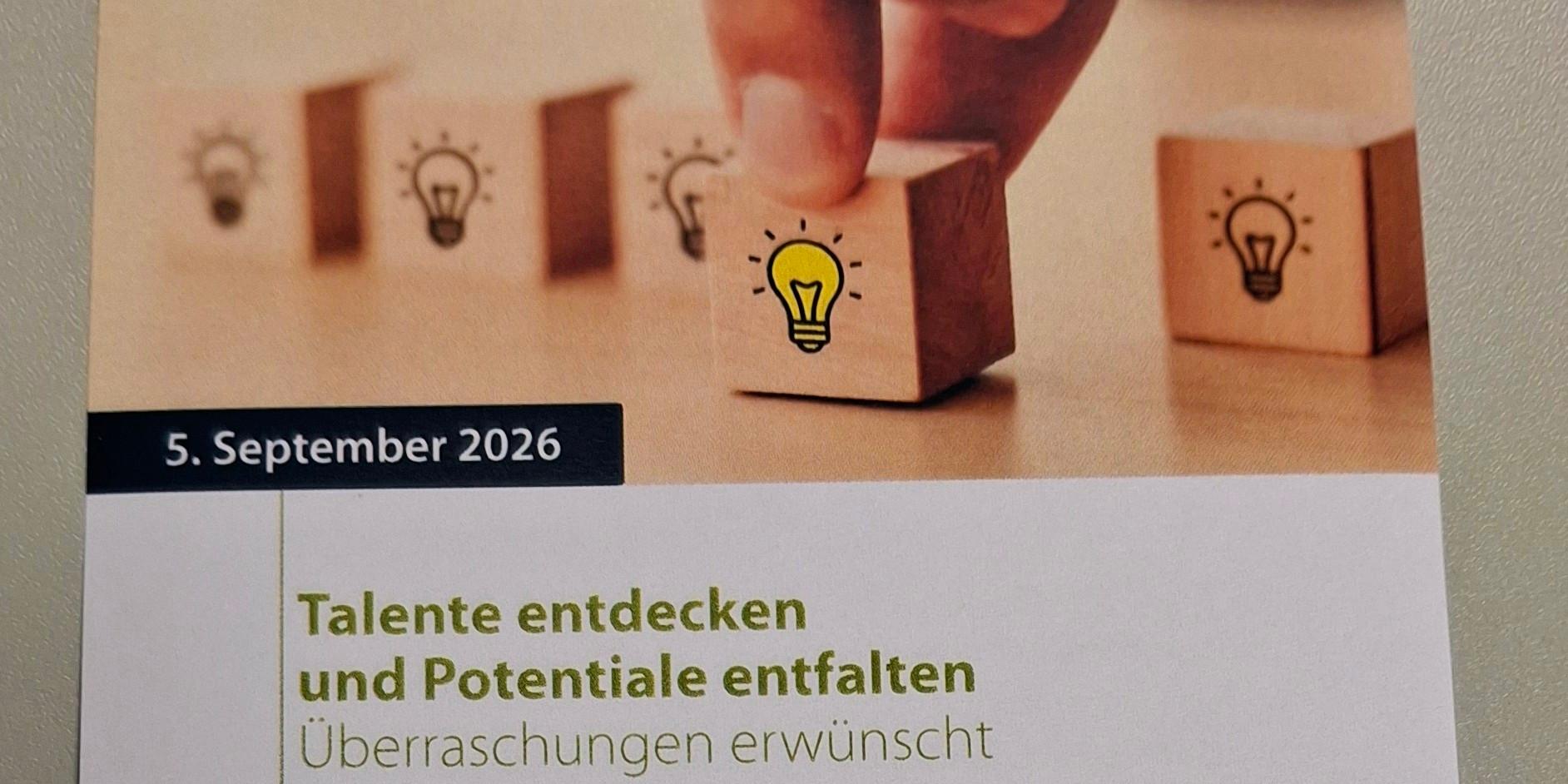 Ausschreibung Talente entdecken