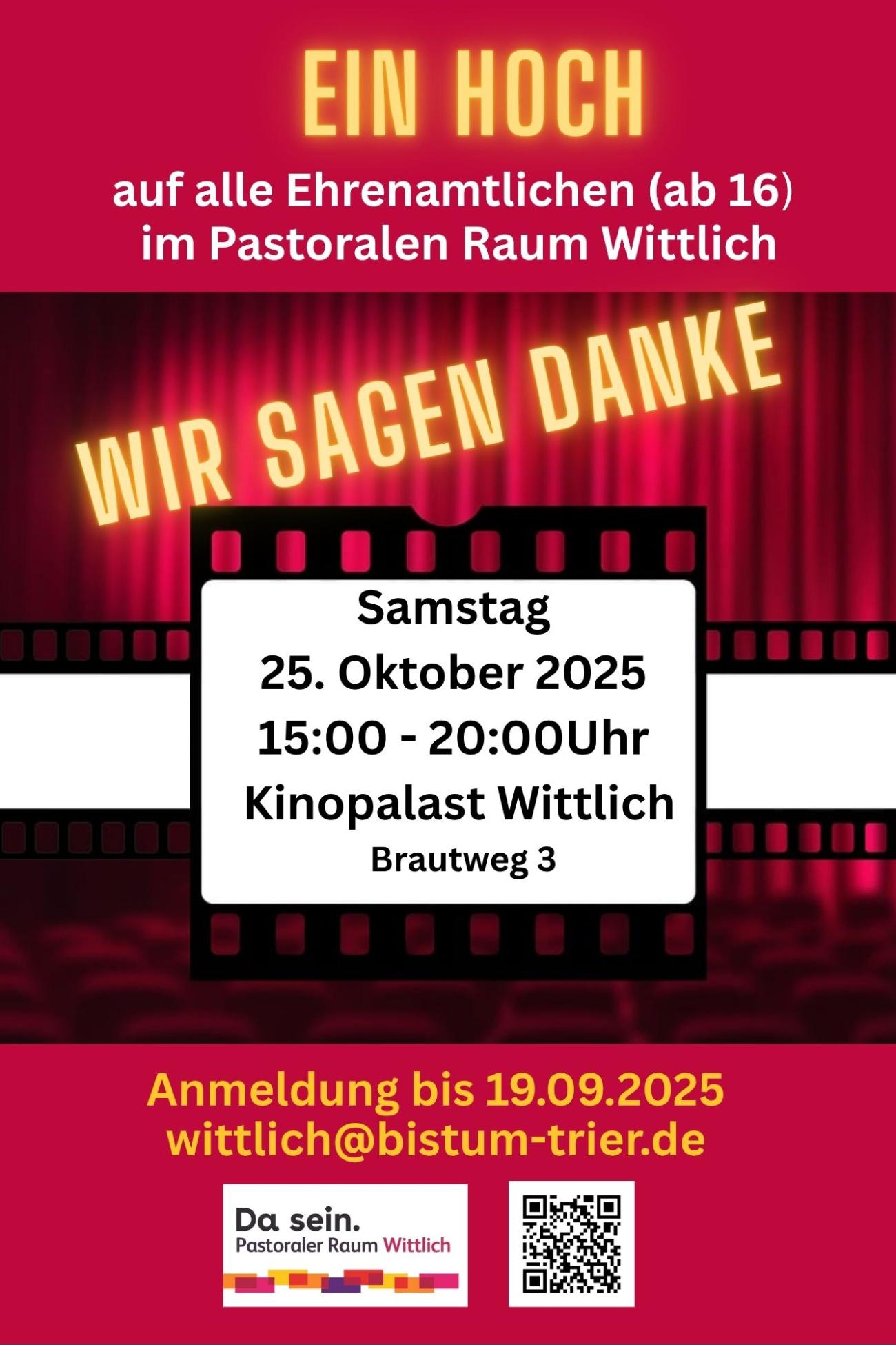 Einladung Ehrenamtsnachmittag am 25. Oktober 2025 Wittlich