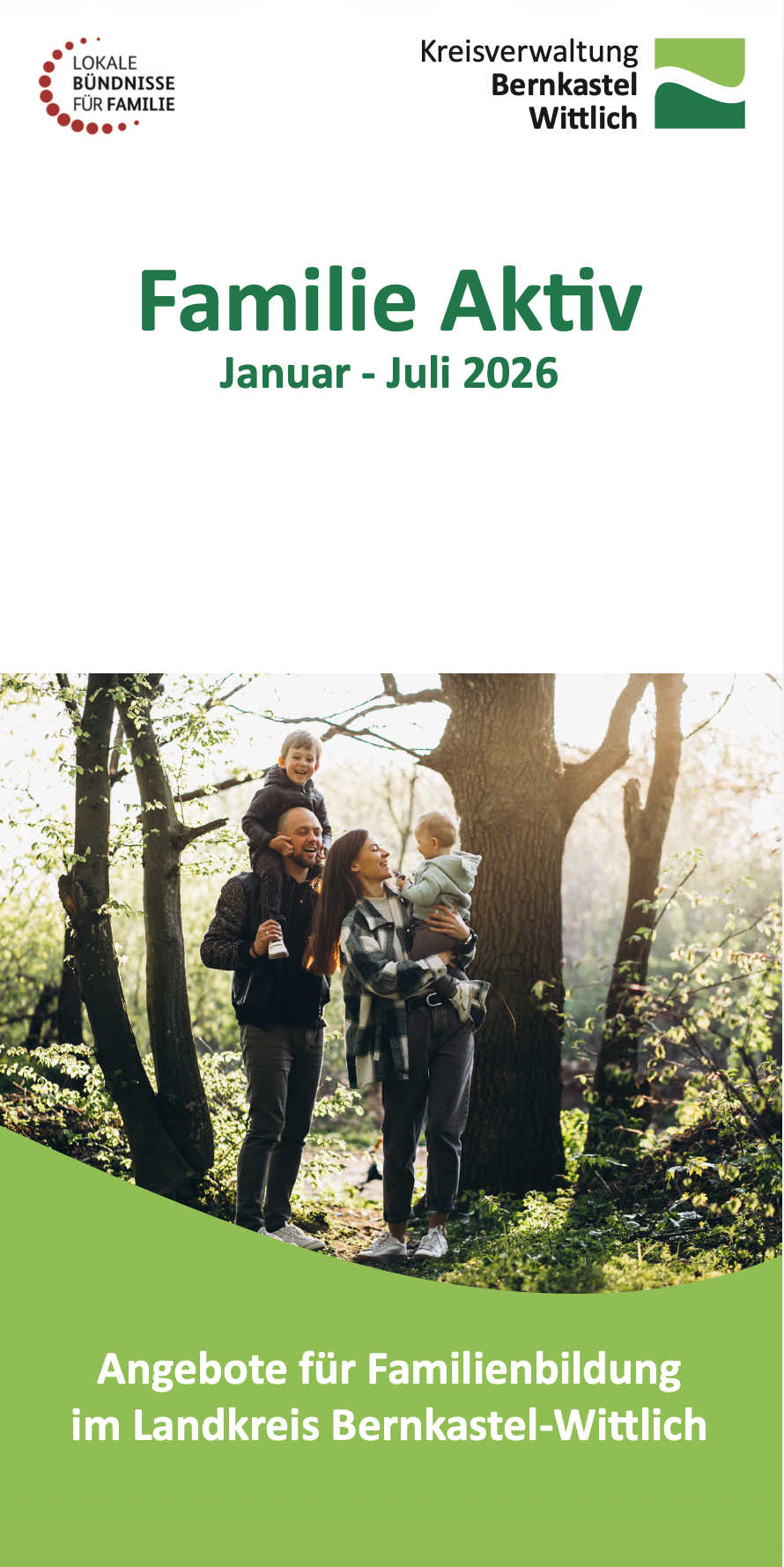 Familie Aktiv Januar - Juli 2026 Angebote für Familienbildung im Landkreis Bernkastel-Wittlich