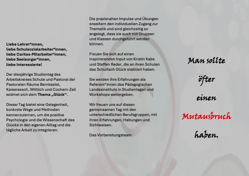 Flyer Ausschreibung Studientag 2026 Glück 251210_S2