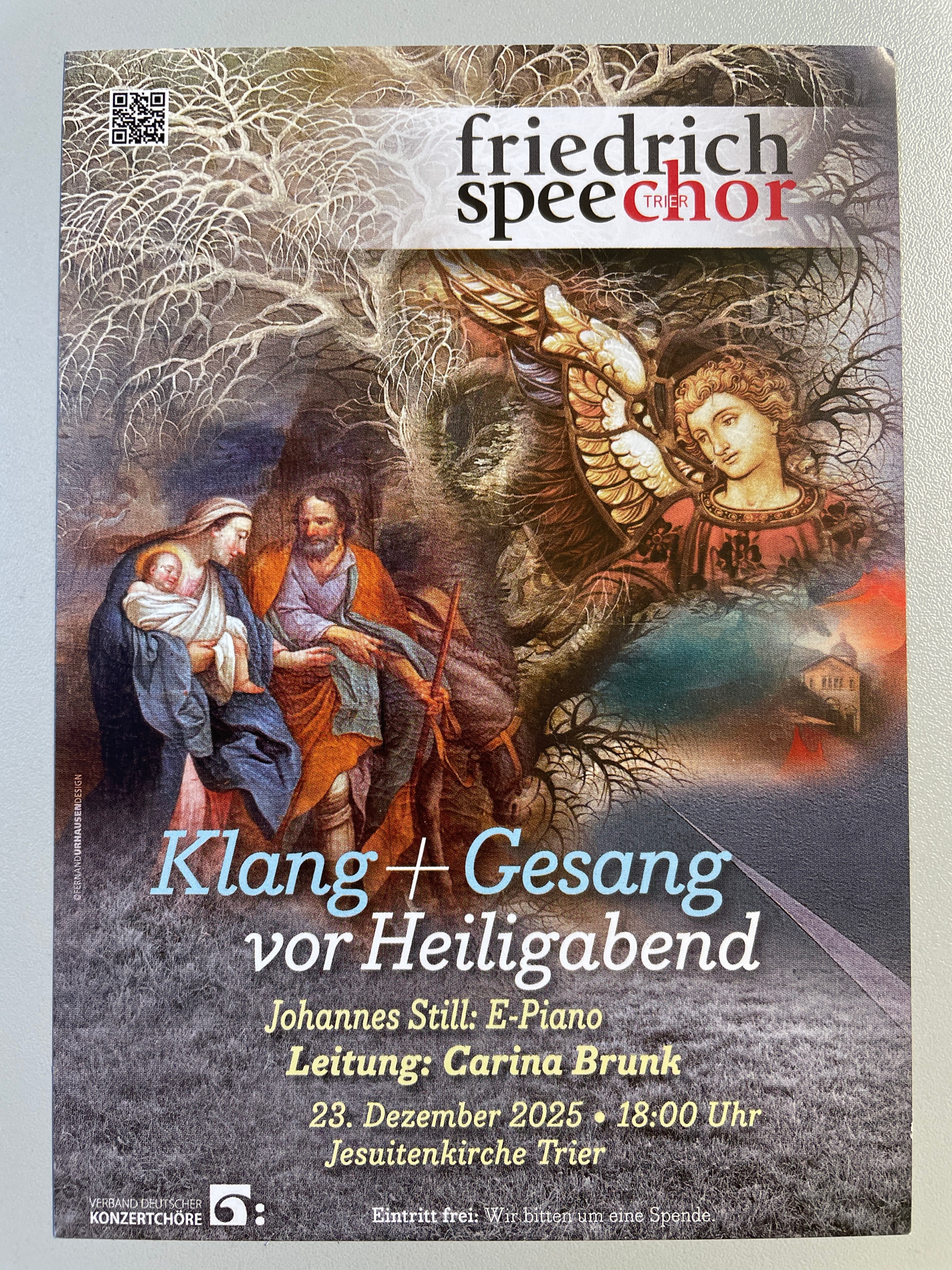 Friedrich Spee Chor Trier_Klang + Gesang vor Heiligabend_Plakat