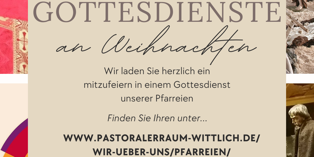 Hinweis auf Gottesdienst an Weihnachten