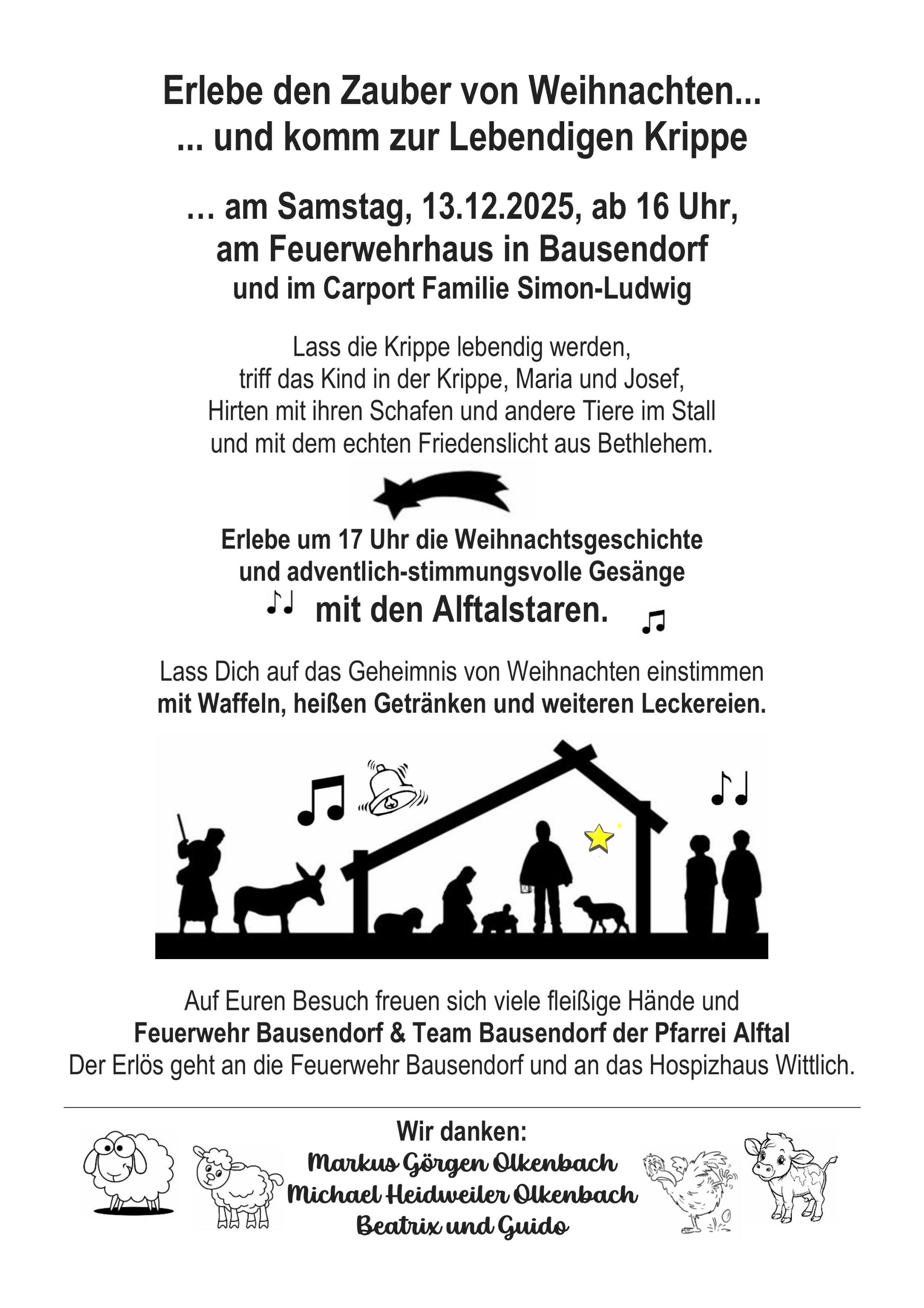 PGRBAUSENDORF2025 LEBENDIGE KRIPPPE Plakat