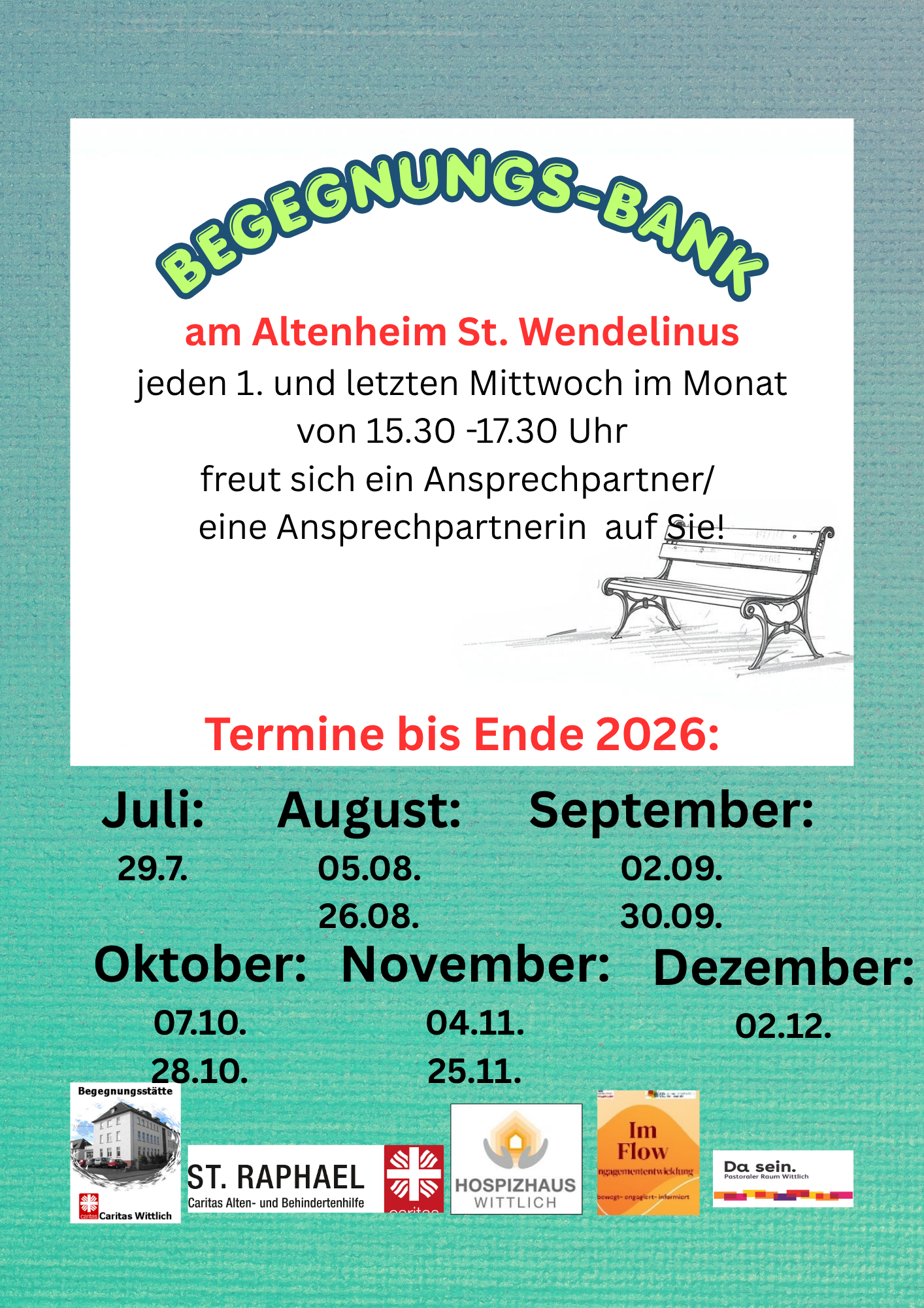 Termine Begegnungsbank Altenheim