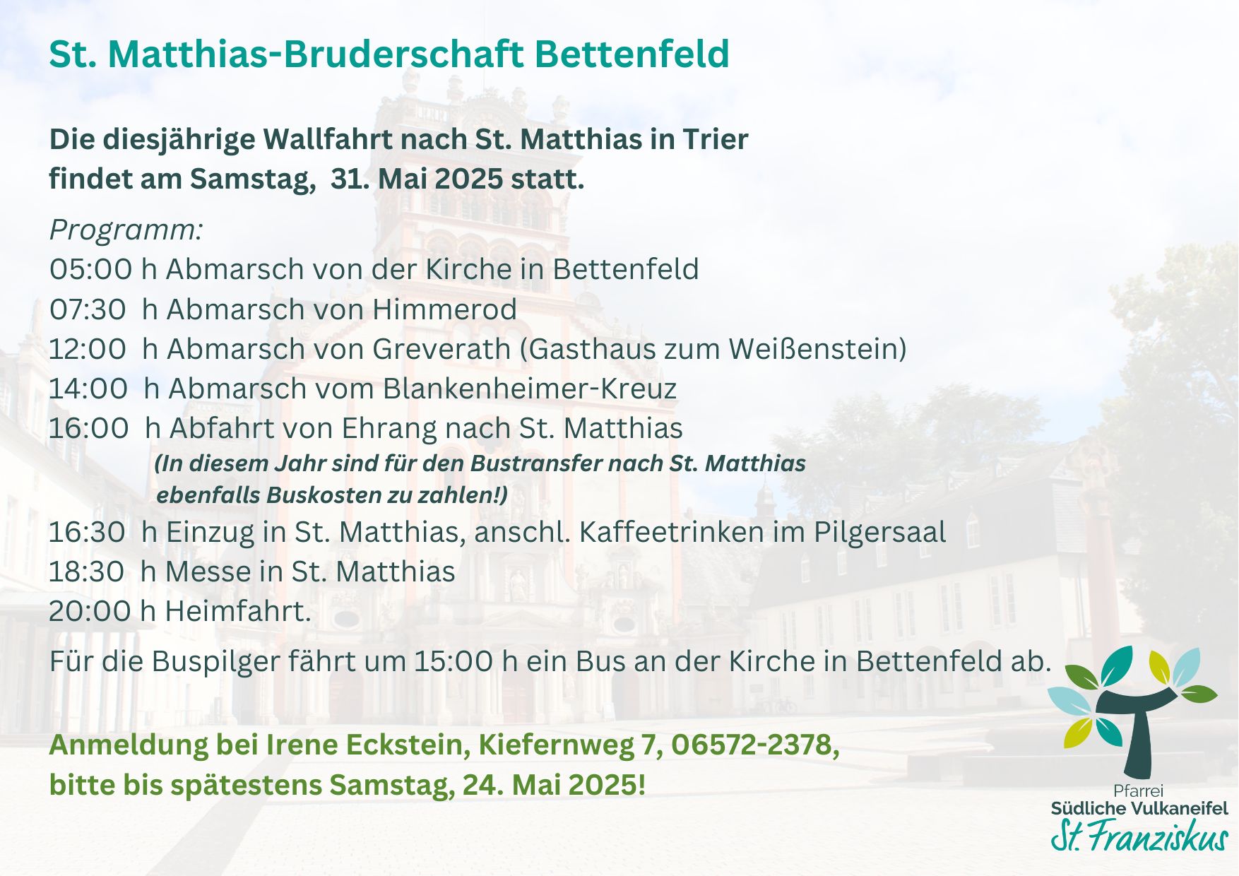 Trier Wallfahrt Bettenfeld Plakat
