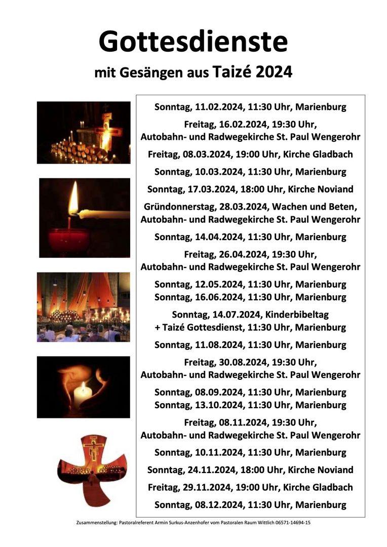 Abendlob mit Gesängen aus Taizé