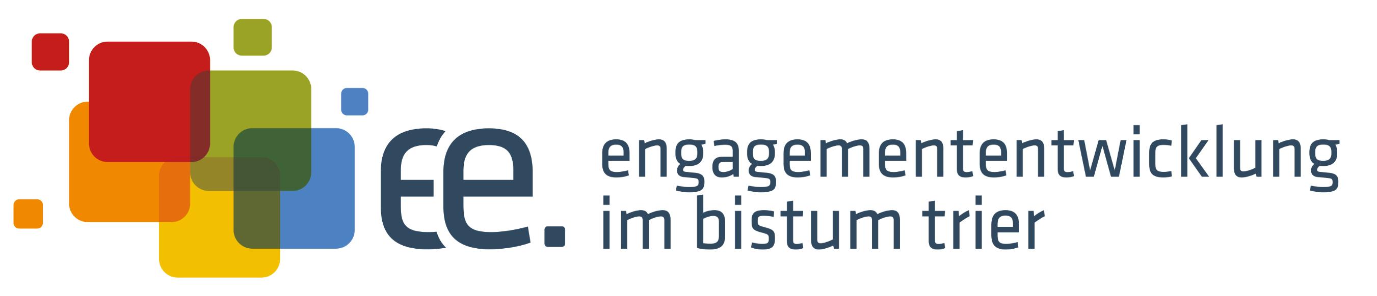 Schriftzug mit bunten Quadraten
