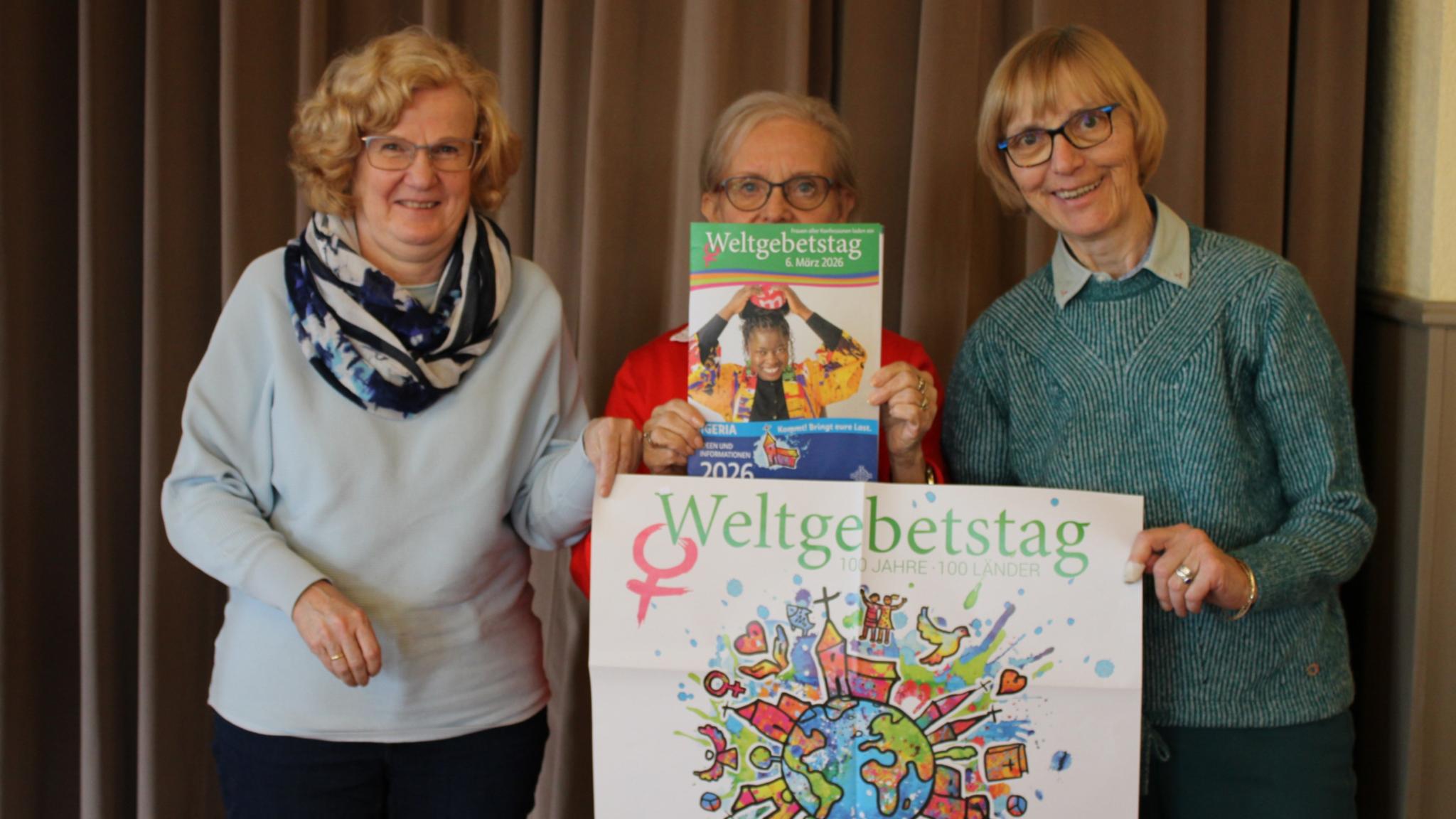 Christine Vorländer (Neuweiler), Karin Klein (Elversberg) und Christiane Siewert (Sulzbach) freuen sich auf den Weltgebetstag am 6. März.